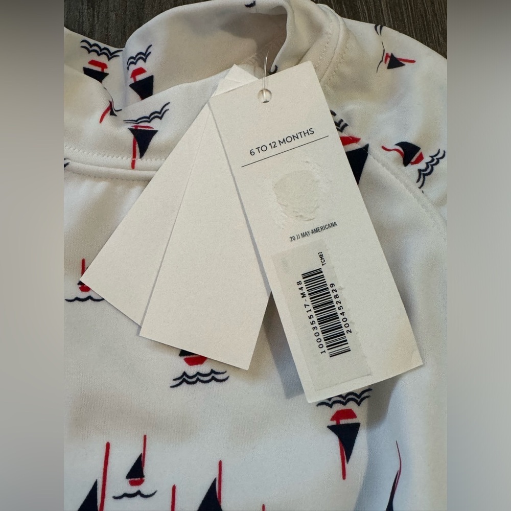 JANIE AND JACK SAILBOAT PRINT RASH GUARD SET NWT​ - Picture 6 of 8